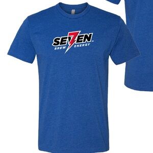 7 Brew Energy Shirt Blue ⚡️☕️ Exclusive Deal